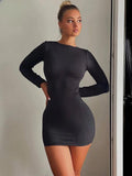 Mini vestido clássico costas livres - KLIOU